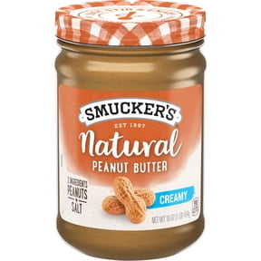 Great Value No Stir Creamy Natural Peanut Butter Spread 40 oz with 7g ...