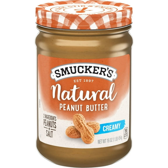 Smucker’s Natural Creamy Peanut Butter, 16 oz Jar