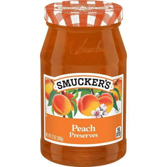 Smucker's Peach Preserves, 12 Oz