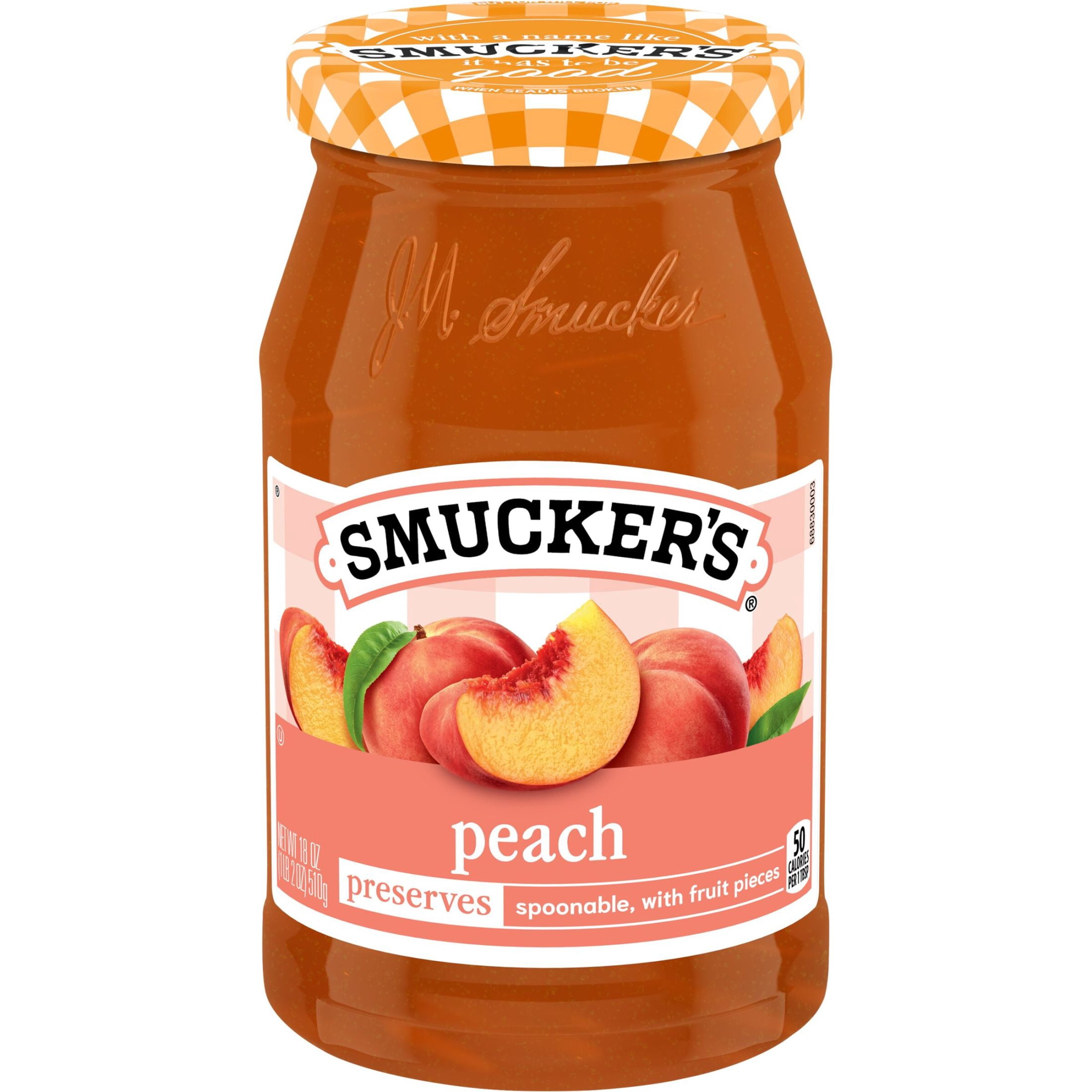 Smucker’s Peach Preserves, 18 oz Jar