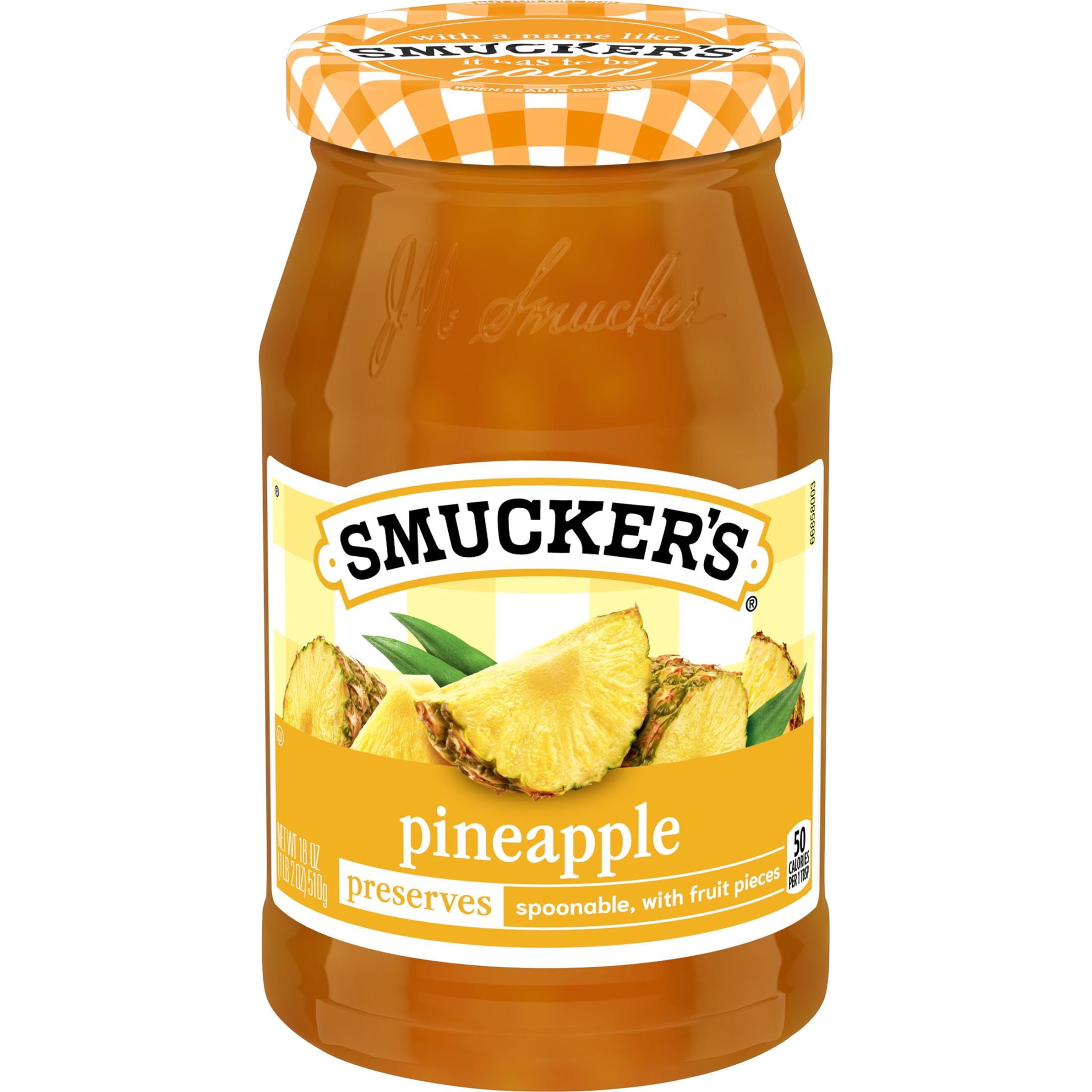 Smuckers Pineapple Preserves, 18 oz Jar