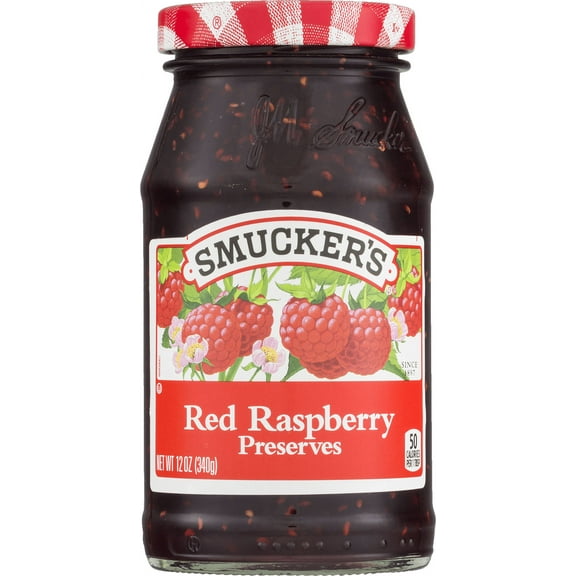 Smucker's Red Raspberry Preserves, 12 oz Jar