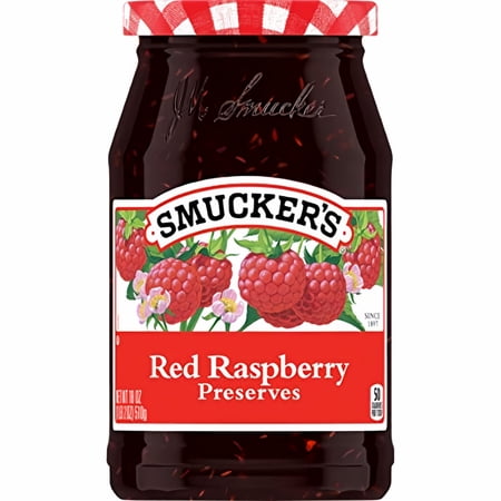 Smucker's Red Raspberry Preserves, 18-Ounce (Pack of 4)