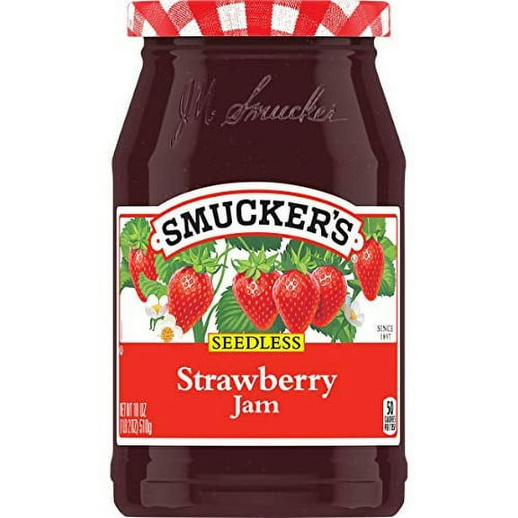 Smucker's Seedless Strawberry Jam, 18 oz, 3 Pack