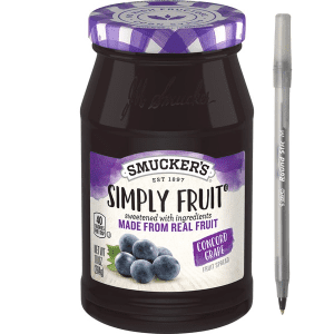Smucker's Simply Fruit Concord Grape Fruit Spread with pan