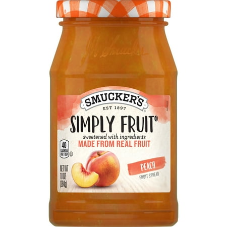 Smucker's Simply Fruit Peach Fruit Spread, 10 Ounces