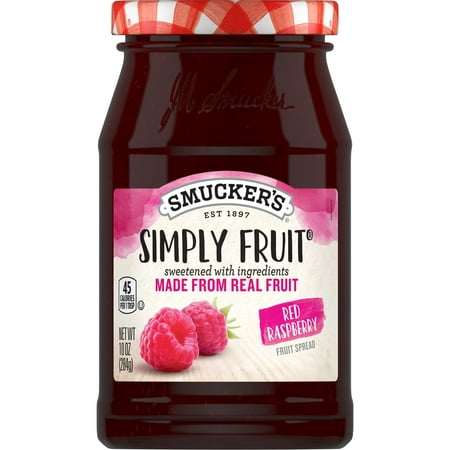 Smucker's Simply Fruit Red Raspberry Fruit Spread, 10 Ounces