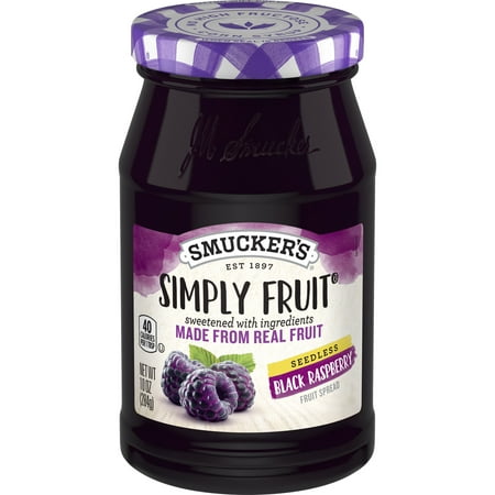 Smucker's Simply Fruit Seedless Black Raspberry Fruit Spread, 10 Ounces