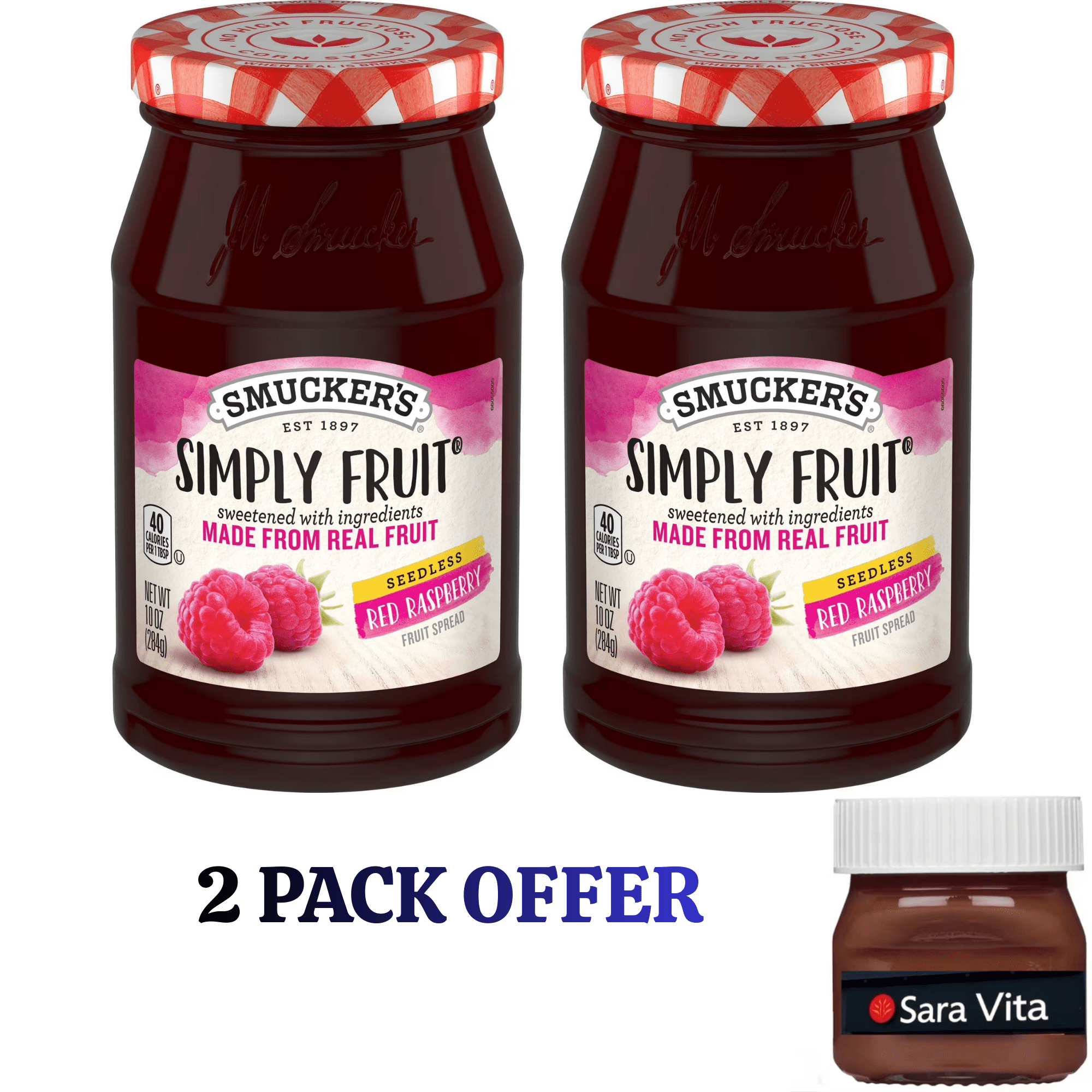 Smucker's Simply Fruit Seedless Red Raspberry Fruit Spread, 10 oz ...
