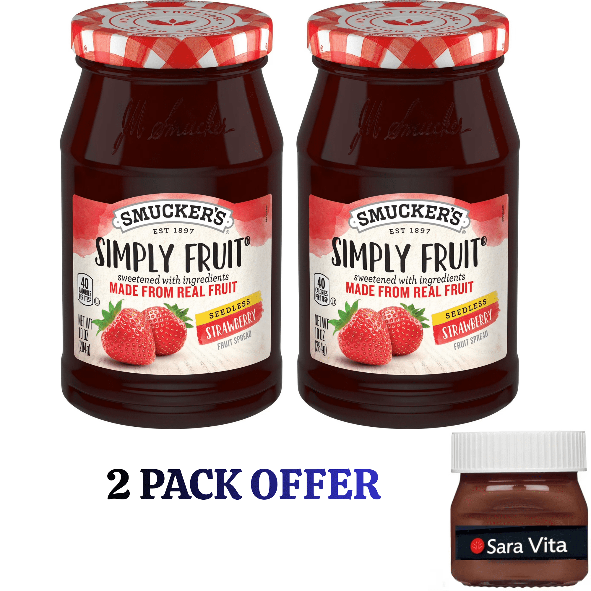Smucker's Simply Fruit Seedless Strawberry Fruit Spread, 10 oz