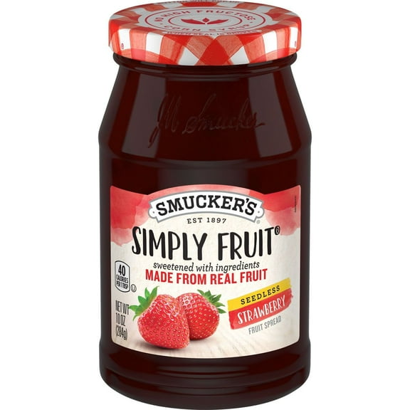 Smucker's Simply Fruit Seedless Strawberry Fruit Spread - 10oz - Pack of 2