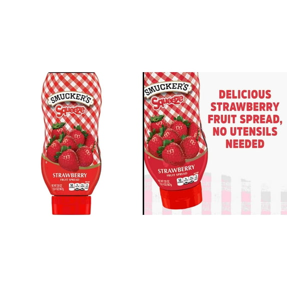 Smucker's Squeeze Strawberry 20 oz & Smucker's Sugar Free Seedless Strawberry 12.75 oz