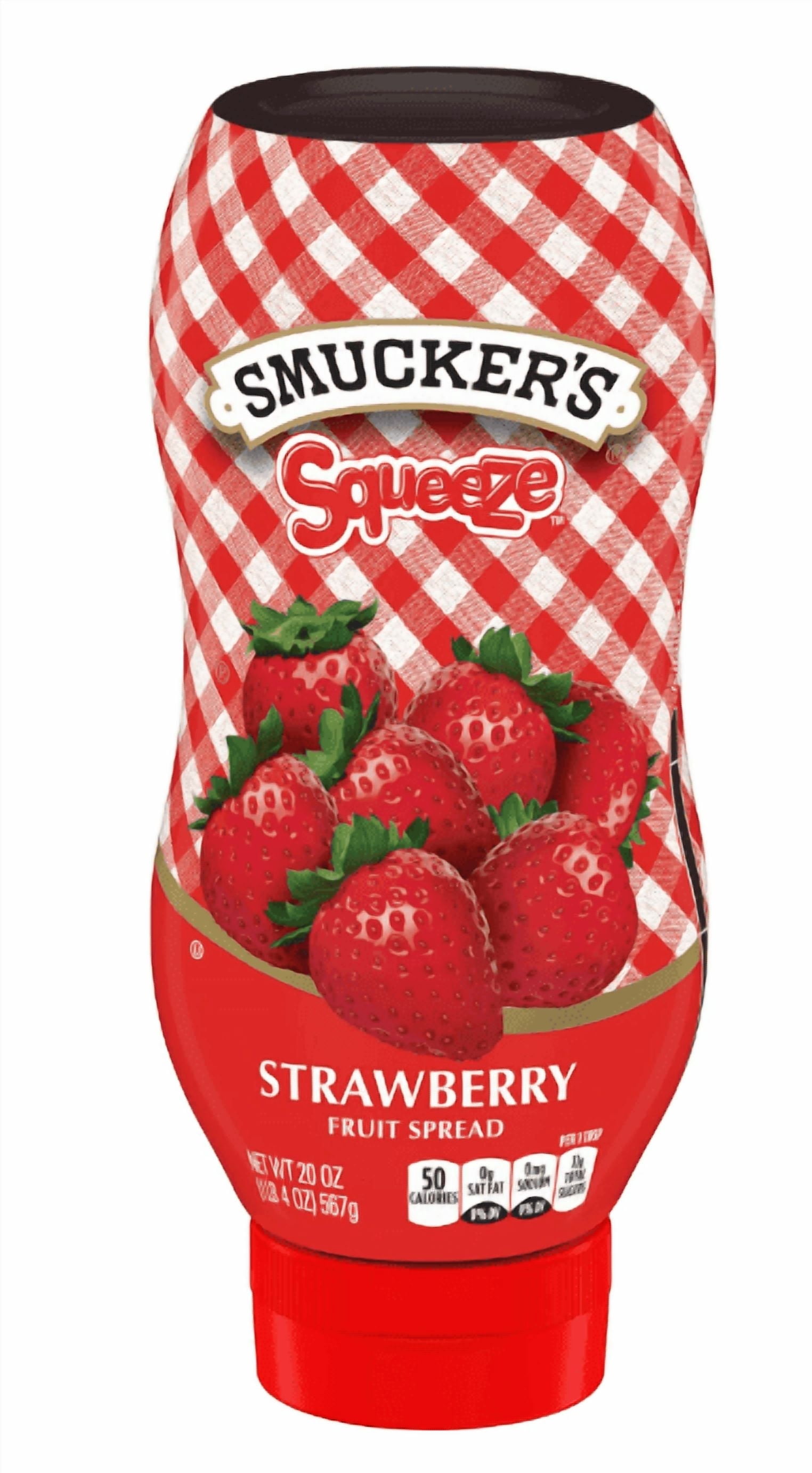 Smucker's Squeeze Strawberry Fruit Spread, 20 Ounces (Pack of 4)