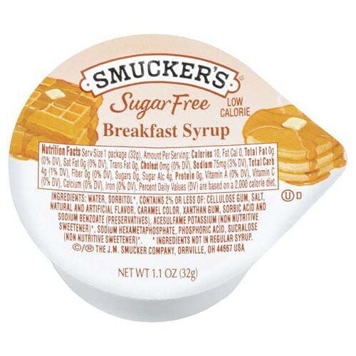 Smucker's Sugar Free Breakfast Syrup, 1.1 oz Plastic Portion Control