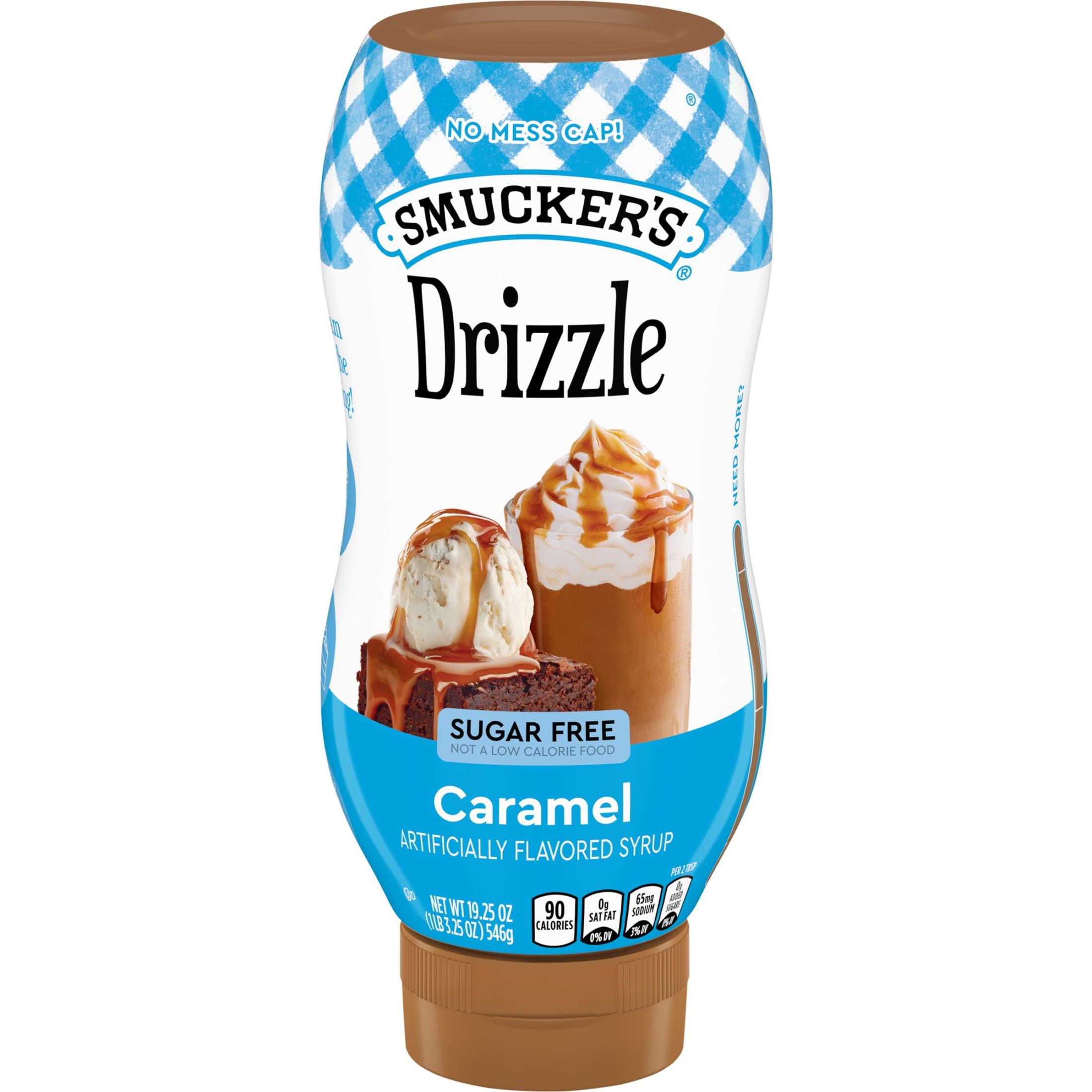 Smuckers Drizzle Sugar Free Caramel Artificially Flavored Syrup, 19.25 Oz. Squeeze Bottle
