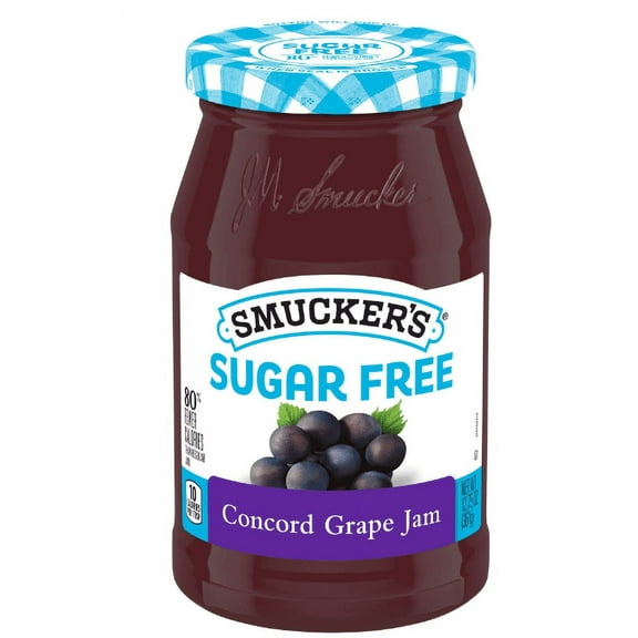 Smucker's Sugar Free Concord Grape Jam with Splenda Brand Sweetener, 12.75 Ounces (Pack of 4)