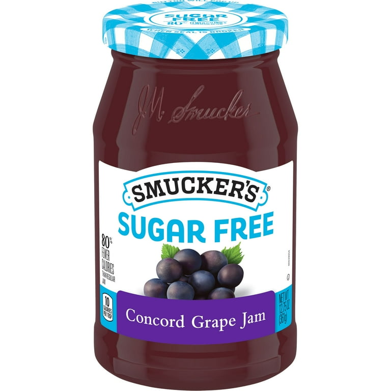 Smucker’s Zero Sugar Concord Grape Preserve with Splenda, 12.75