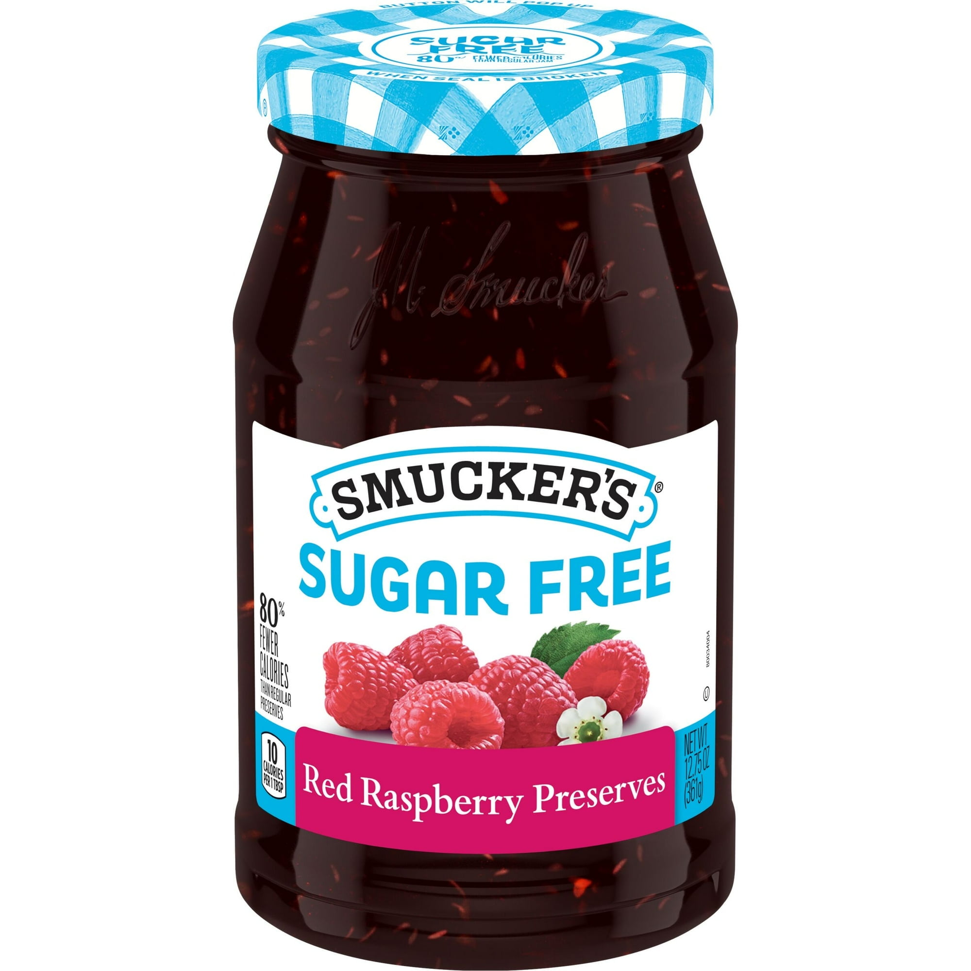 Smucker's Sugar Free Red Raspberry Preserves with Splenda Brand Sweetener, 12.75 Ounces, Pack of 2