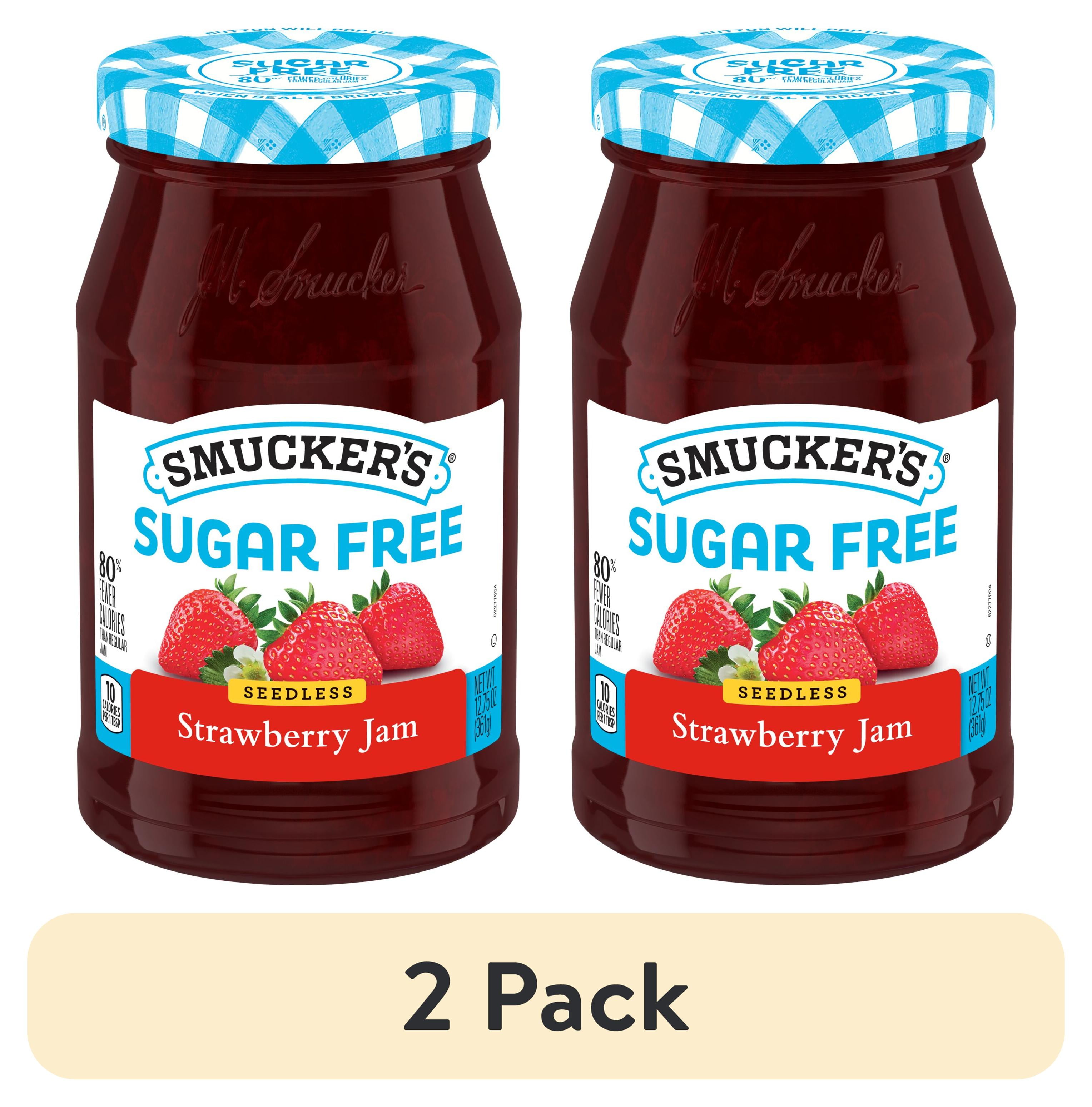 2 pack) Smucker's Sugar Free Seedless Strawberry Jam with 2 pack) Smucker's Sugar Free Seedless Strawberry Jam with