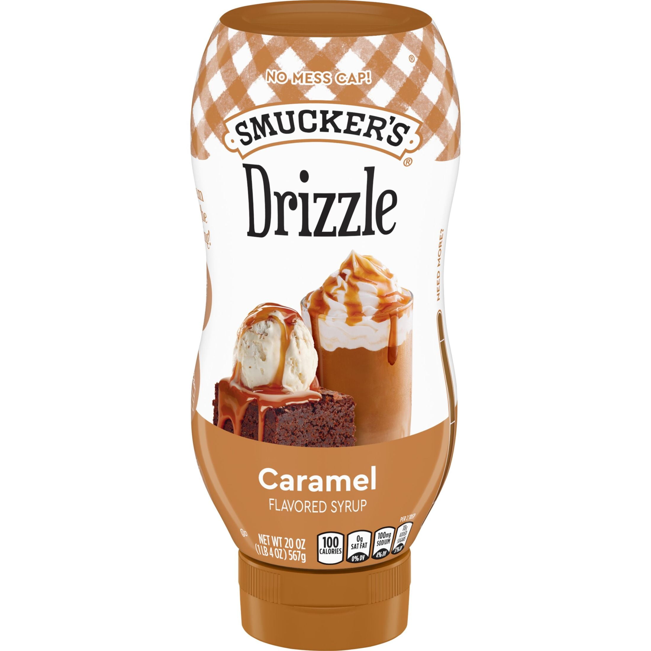 Smuckers Drizzle Caramel Flavored Syrup, 20 Oz. Squeeze Bottle