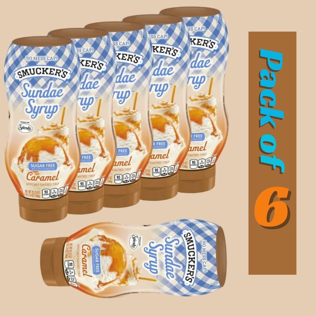 Smucker's Sundae Syrup Sugar Free Caramel Flavored Syrup, 19.25 Ounces