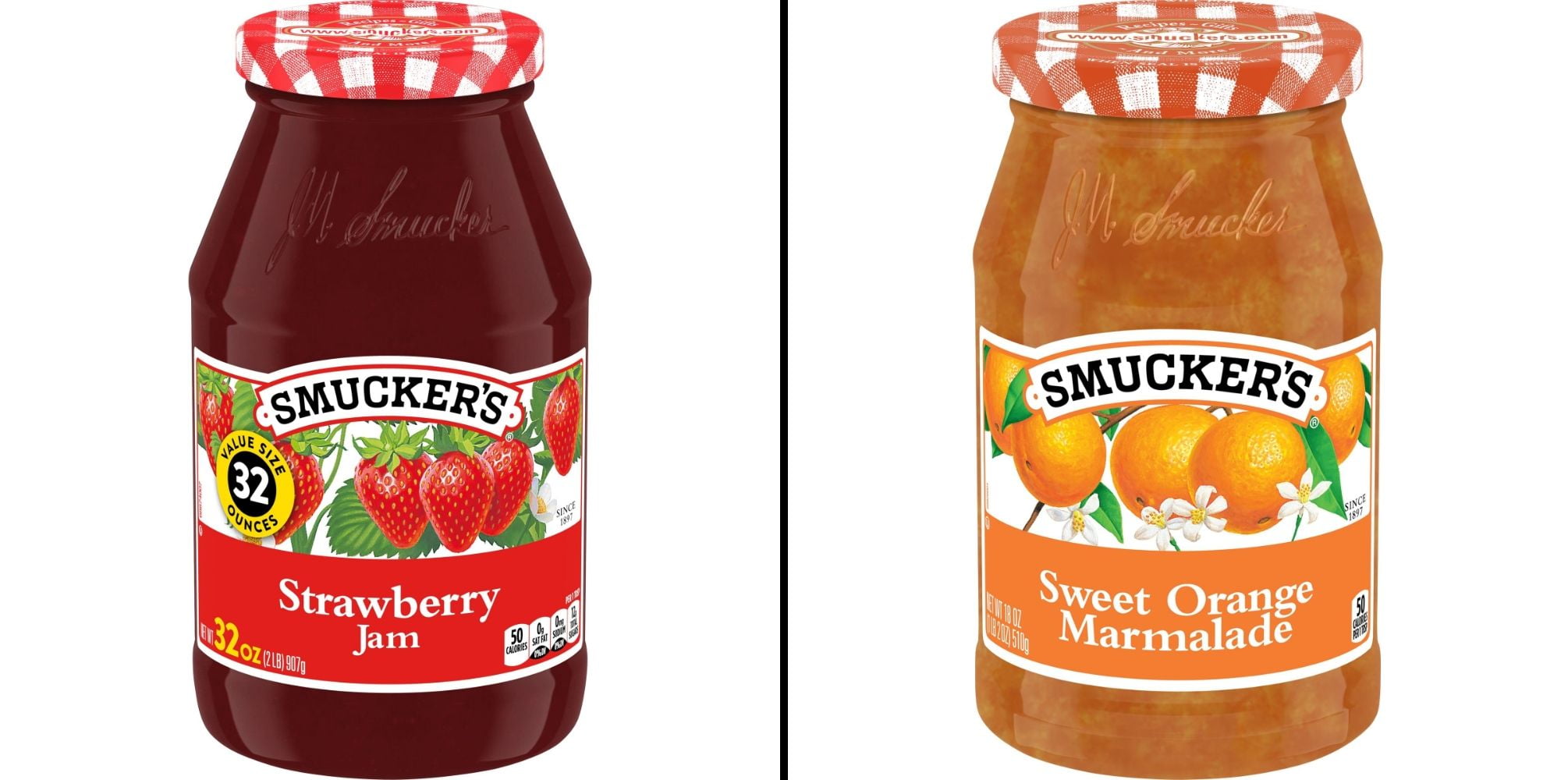 Smucker's Sweet Orange Marmalade 18 oz \u0026 Smucker's Strawberry Jam 32 oz