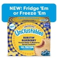 thumbnail image 1 of Smucker’s Uncrustables Burstin' Blueberry Morning Protein Snacks, Peanut Butter & Blueberry Spread Sandwiches on Wheat Bread, 8 Count, 2.8 oz Each, Frozen, 1 of 8