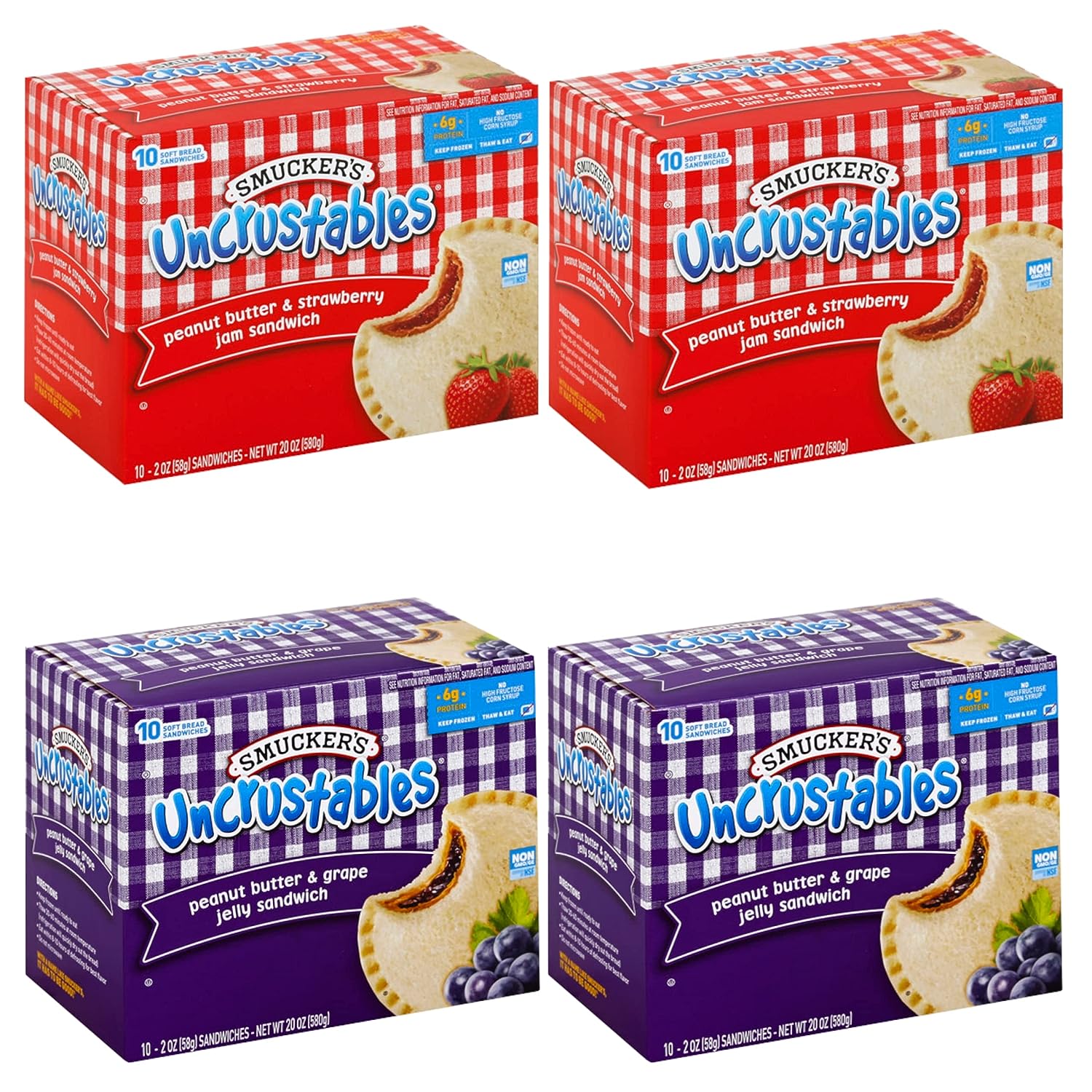 Smucker’s Uncrustables Pack Smuckers Sandwich Butter & Strawberry Jam