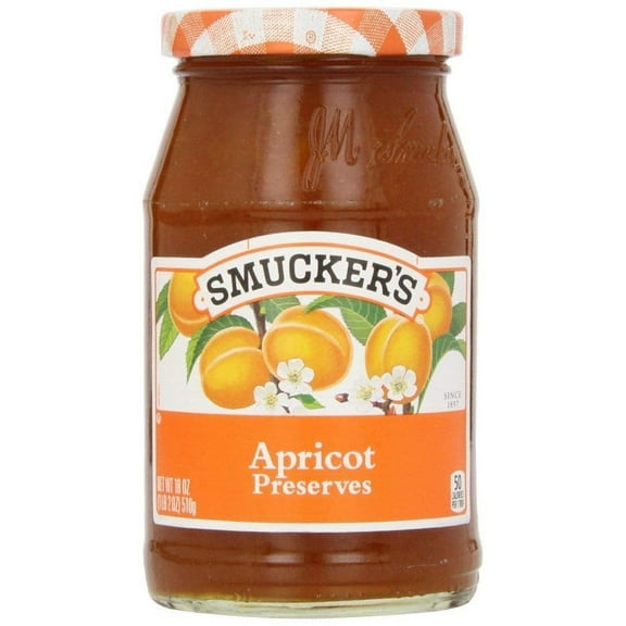Smuckers, Apricot Preserves, 18oz Jar (Pack of 2)