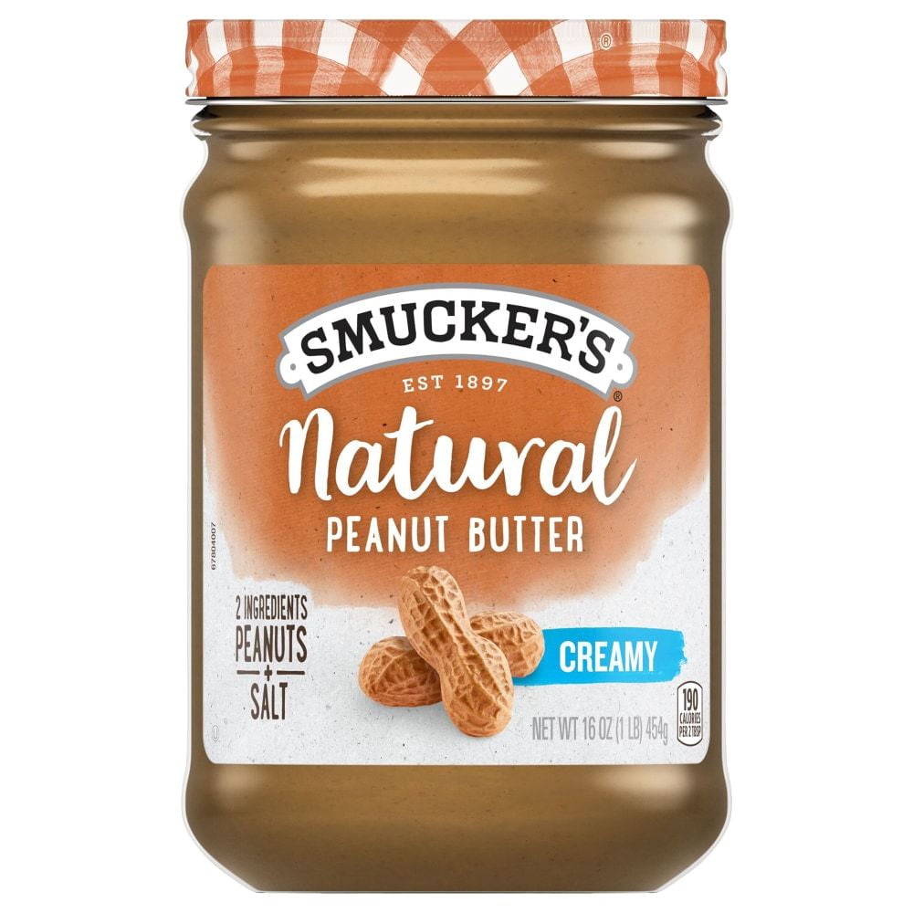Smuckers Creamy Natural Peanut Butter 16 oz - Pack of 3