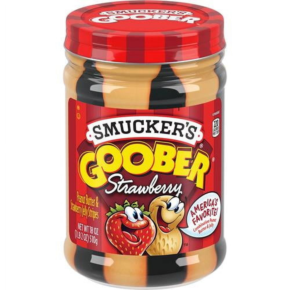 Smuckers Goober Peanut Butter And Strawberry Jelly Stripes, 18 Ounces - Pack of 2