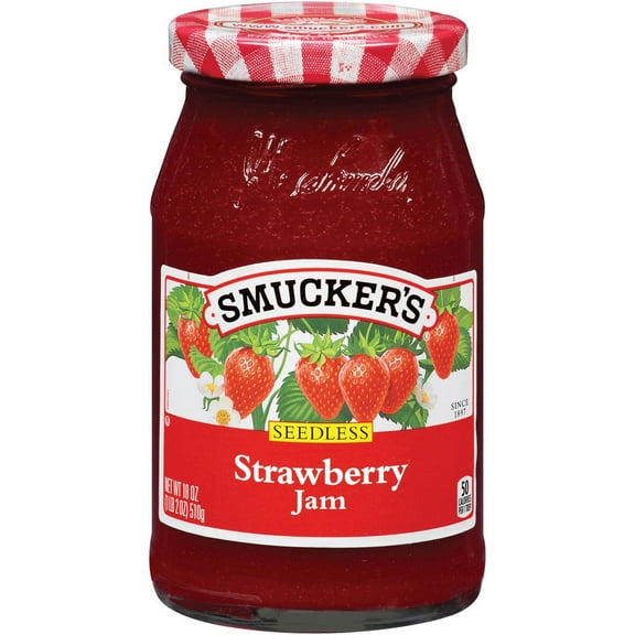 Smuckers Jam Seedless 18 Oz (Pack of 4) (Strawberry)
