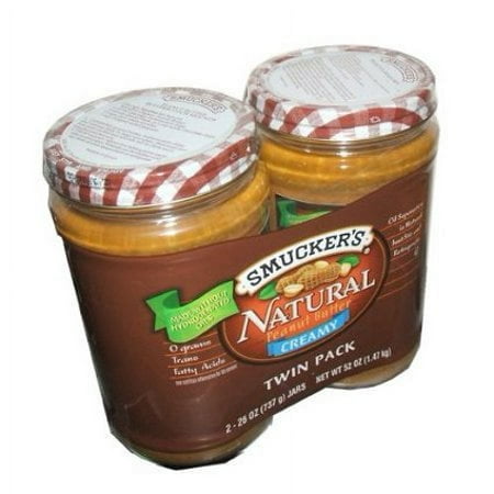 Smucker?s Natural Creamy Peanut Butter, 26 Oz. Jar (Pack of 2)