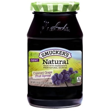 Smuckers, Natural Fruit Spread, Concord Grape, 17.25Oz Jar (Pack Of 2)