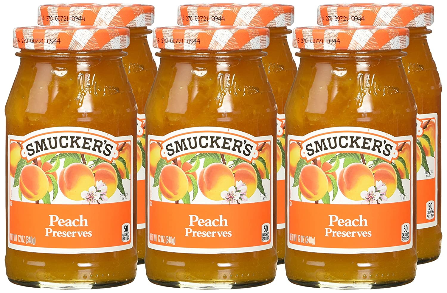 Smuckers Peach Preserves, 12 Ounces (Pack Of 6)