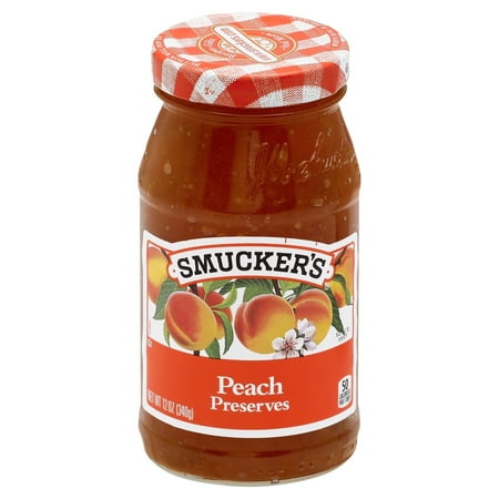 Smuckers Preserves, Peach, 12 Oz Packaging May Vary