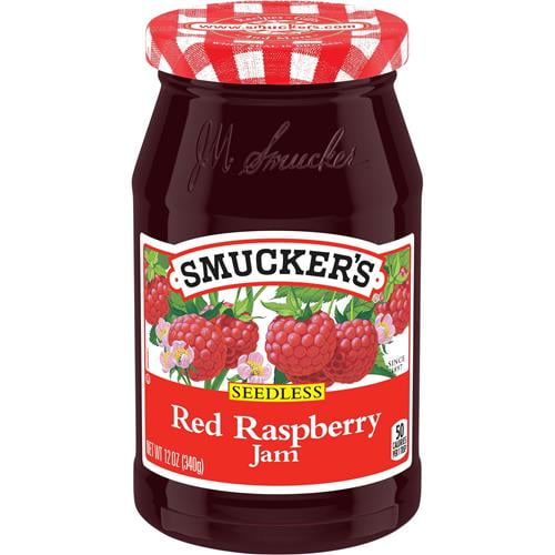 Smuckers Seedless Red Raspberry Jam, 12 Ounces - Pack of 2