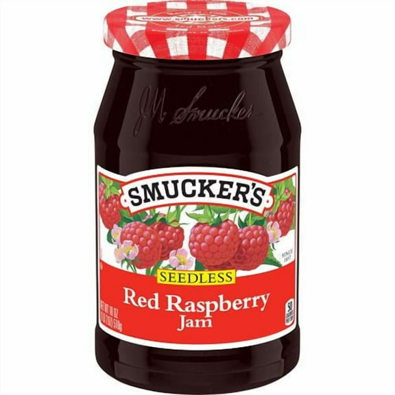 Smuckers Seedless Red Raspberry Jam, 18 Ounces - Pack of 2