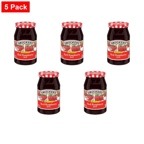 Smuckers Seedless Red Raspberry Jam 18 oz - 5 Pack