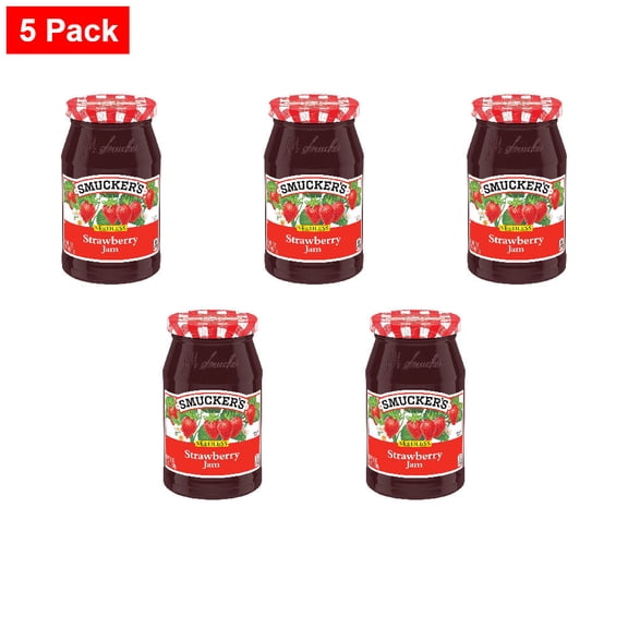 Smuckers Seedless Strawberry Jam 18 oz - 5 Pack