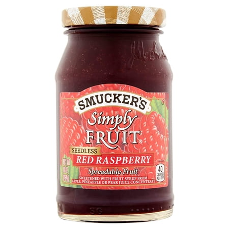 Smuckers Simply Fruit Spreadable Fruit 10Oz Jar (Pack Of 3) (Red Raspberry)