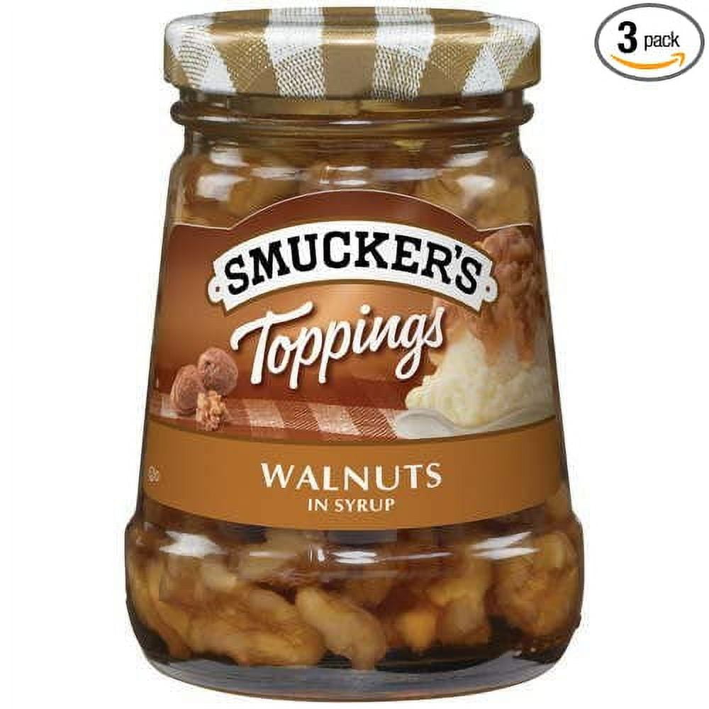 Smuckers Walnuts in Syrup Topping 5oz Jar (Pack of 3)