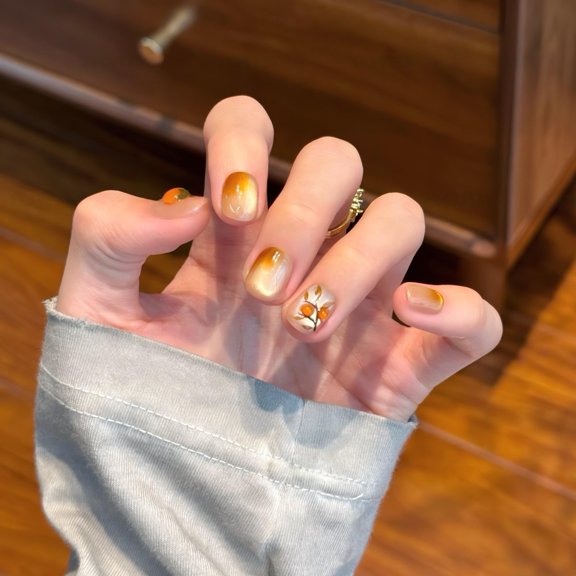 Smudge cat's eye ins wind pure hand-worn nail wholesale pure hand-made nail art fake nail patch advanced sense whitening