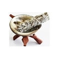 thumbnail image 1 of Smudging Ceremony Travel Kit: Polished Abalone Shell + Wooden Tripod Stand + White Sage Stick, 1 of 3