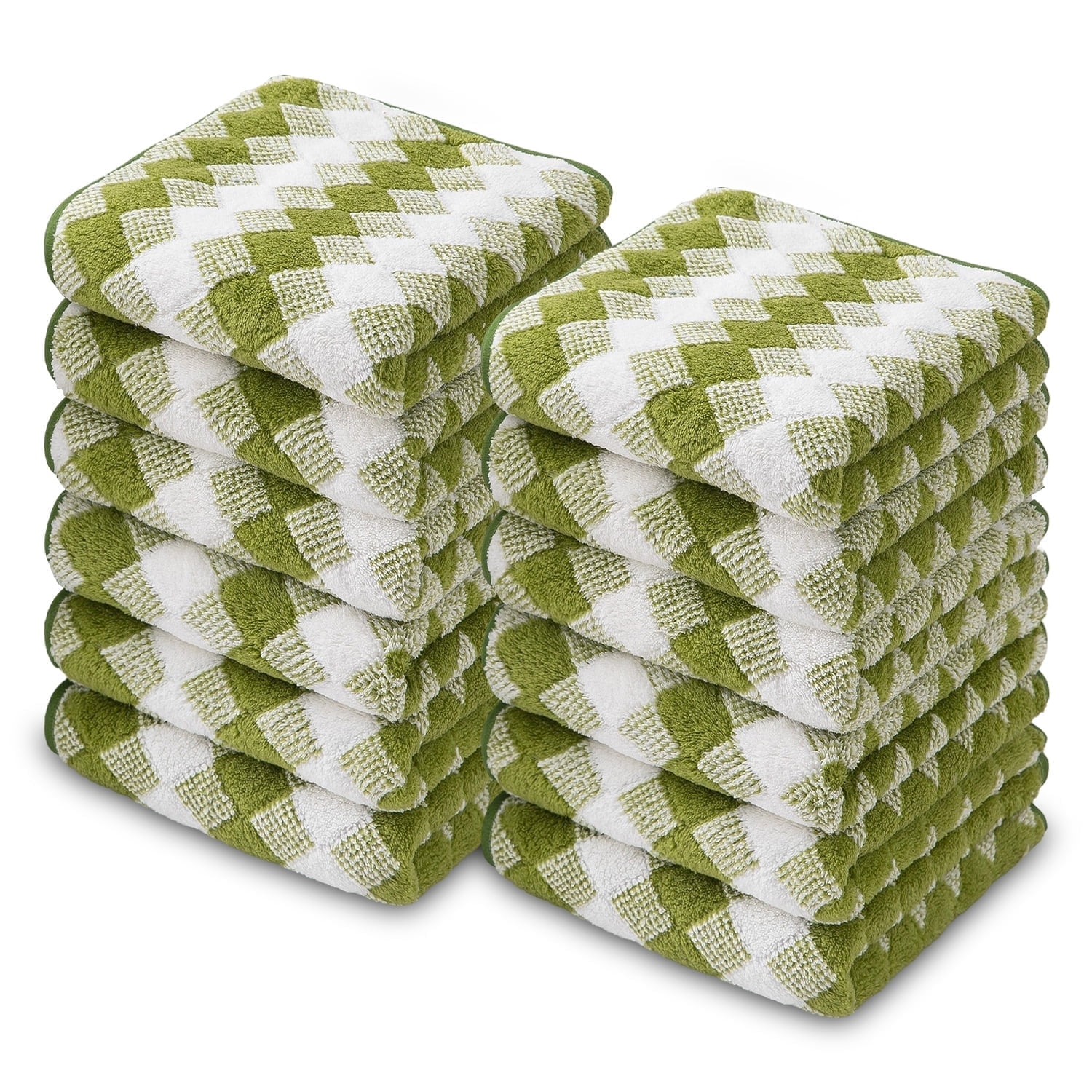 Smuge 12 Pack Washcloths, 13"x13" Quick Dry Hand Face Towels Cloth Soft