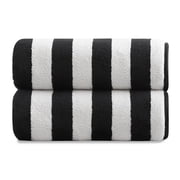 Smuge 2 Pack Hand Towel, 16"x30" Soft Microfiber Quick Dry Highly Absorbent Face Towels Set for Bathroom Gym Spa(Black)