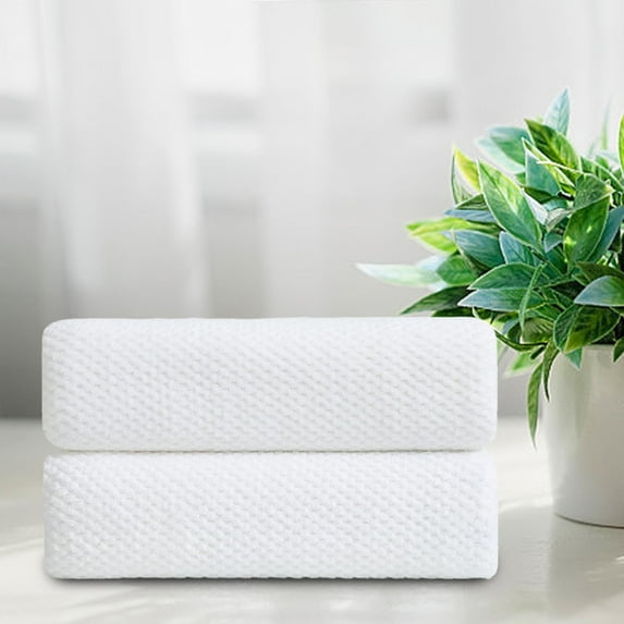 Smuge 2 Pack Oversized Bath Towel Set 35 x 70 Inches, Microfiber Ultra Soft Plush, 600 GSM Highly Absorbent Quick Dry Luxurious Bath Sheets Towels for Bathroom Hotel(White)