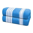 thumbnail image 1 of Smuge 2 Pack Oversized Cabana Stripe Beach Towels, 60x30 inches Microfiber Outdoor Large Swim Towel for Adults (Blue), 1 of 9