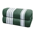 thumbnail image 1 of Smuge 2 Pack Oversized Cabana Stripe Beach Towels, 60x30 inches Microfiber Outdoor Large Swim Towel for Adults (Green), 1 of 9
