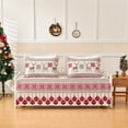 thumbnail image 1 of Smuge 3 Piece Christmas Daybed Cover Set, 39"x75" Lantern Elk Double Sided Quilting Classic Design, Matching 2 Shams, 1 of 7